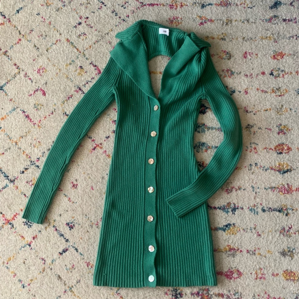 LPA Naolin collar mini dress